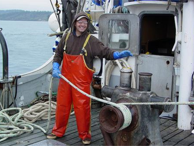 Fisherman on boat
