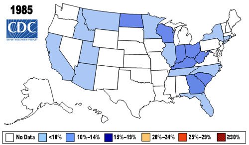 Obesity Map 1985