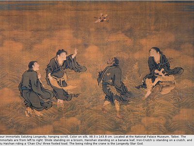Four Immortals Saluting Longevity, by Shang Xi